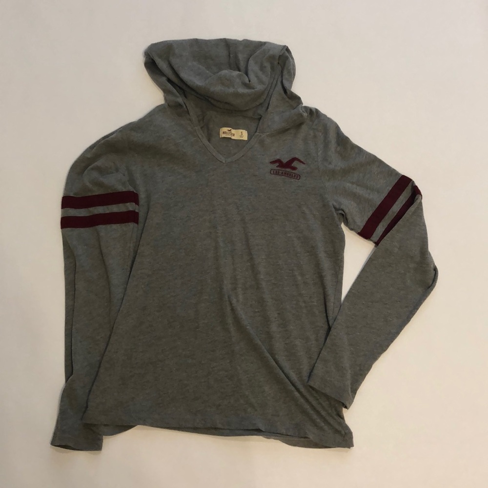 Hollister Long Sleeve Hooded Tee - Size S